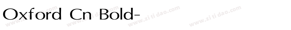 Oxford Cn Bold字体转换